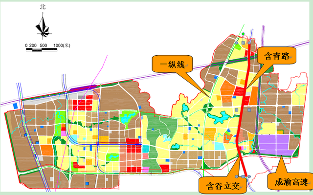 重庆高新区(原九龙坡区)含谷片区含青路二期启动建设