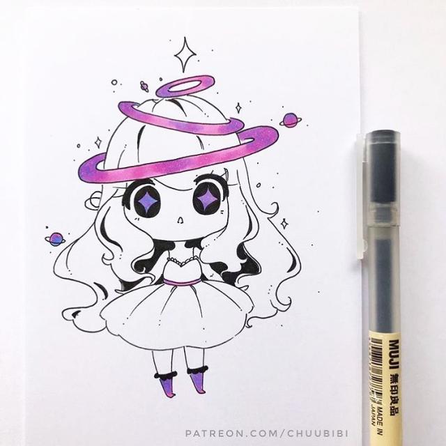 简单易学的q版动漫人物,只需要一支笔就能画出来,初学者必备