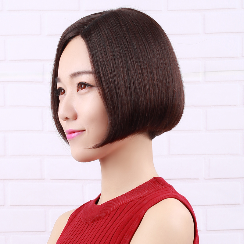 秀亿假发全真发半手织时尚中分短直发 jxy-d5