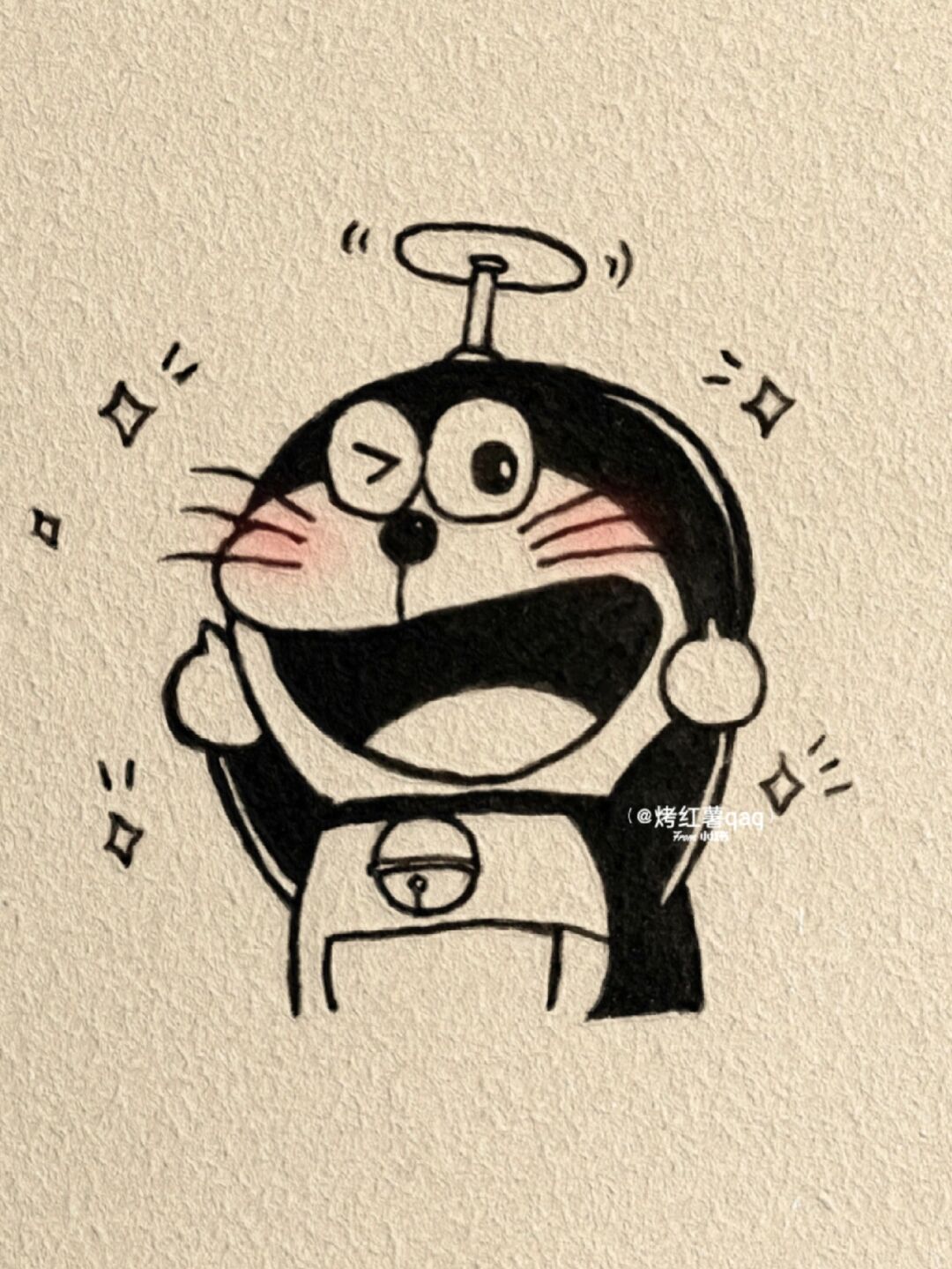 教你画超可爱哆啦a梦~ #简笔画教程# #简笔画# #画个简笔画# #可爱简