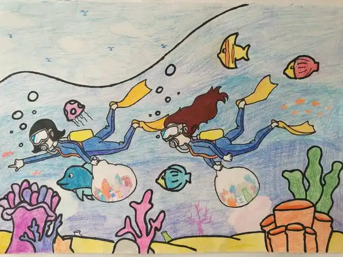 天津市卓群中学参加国家海洋馆首届海洋主题绘画大赛获佳绩