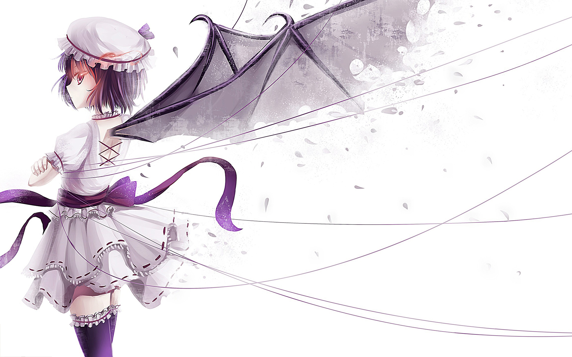 二次元黑裙美女桌面壁纸_卡通动漫_壁纸下载_美桌网