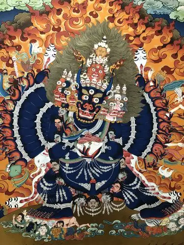 大威德金刚|手工艺|工艺品设计|格桑唐卡 - 原创作品 - 站酷 (zcool)
