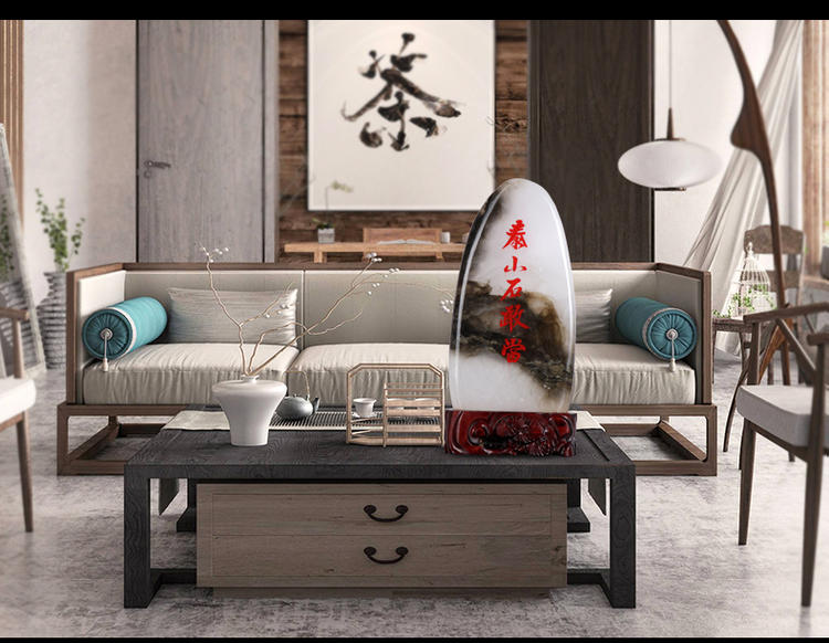 轻奢品质泰山石敢当原石摆件室内室外天然风水石头靠山石高1015cm石