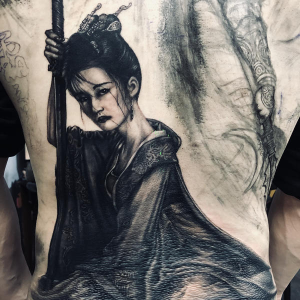 霸王别姬连续五天完成.耗时4_纹身吧社区 - 纹身大咖