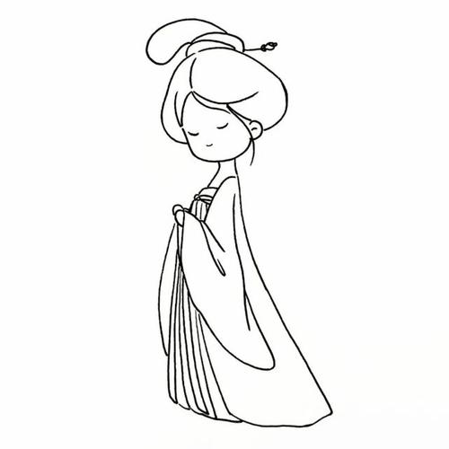公主简笔画图片大全彩色青云志人物简笔画铅笔画古装美女简笔画的画法
