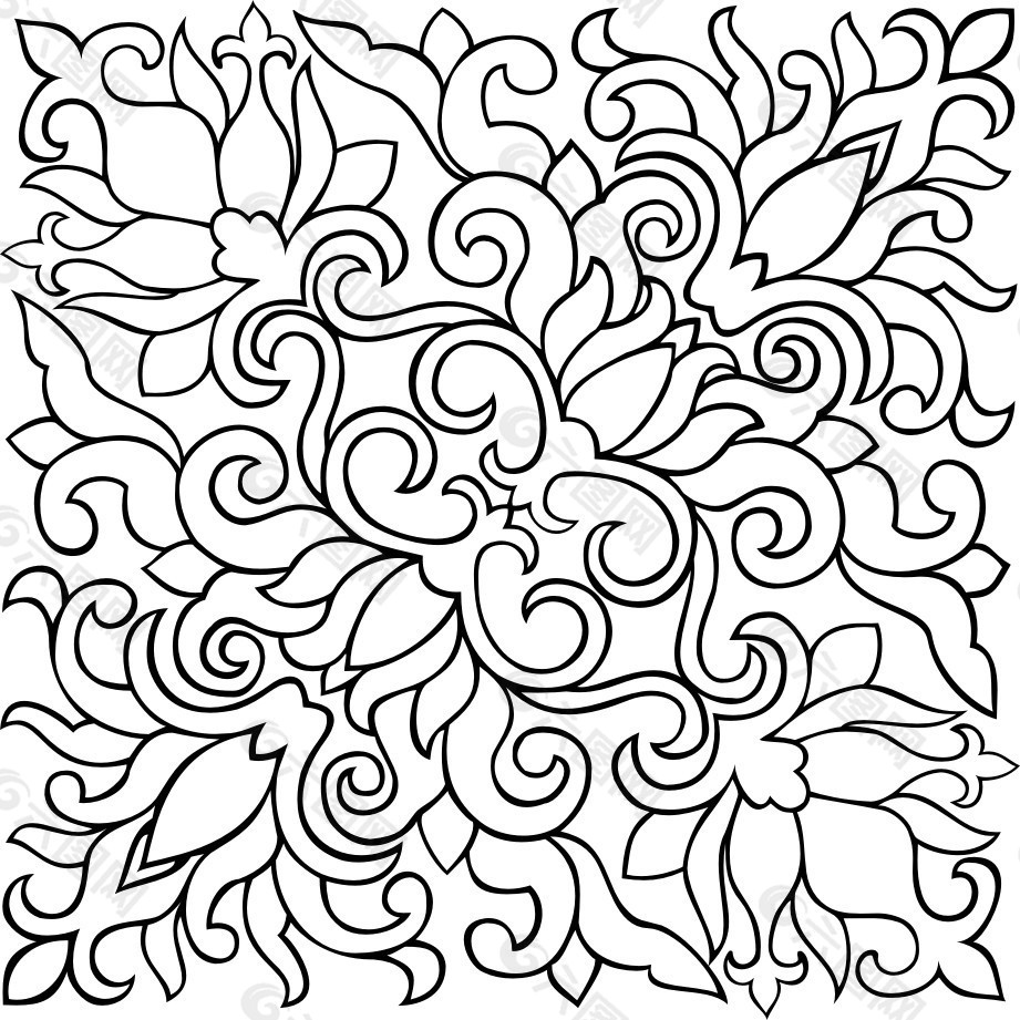 中国传统花纹纹样