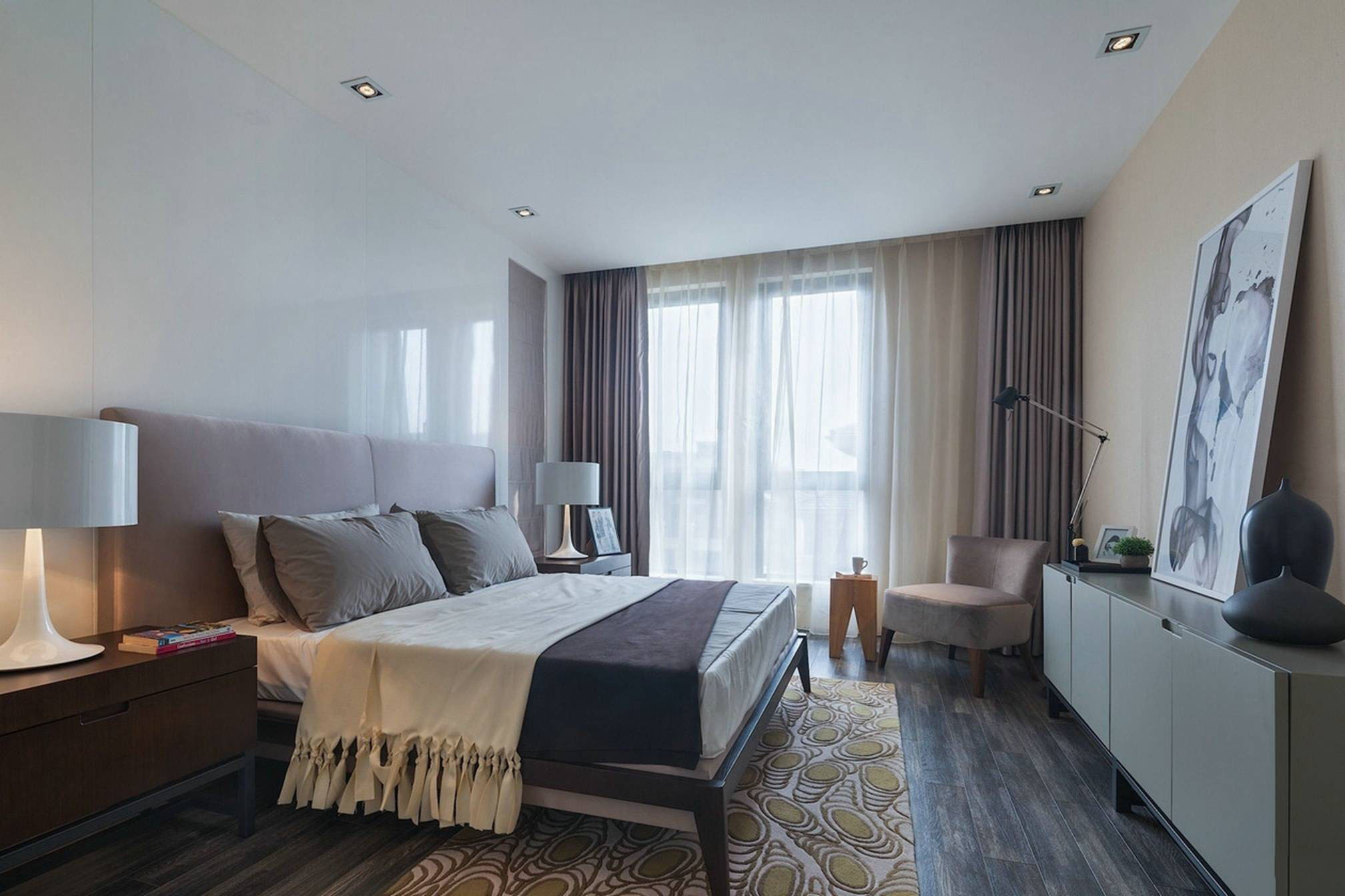 现代简约风格卧室装修效果图