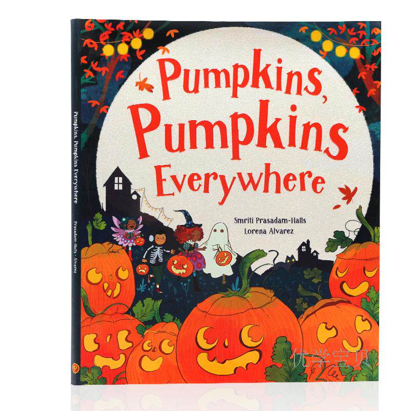 pumpkins, pumpkins everywhere 精装大开绘本 儿童英文图画故事书