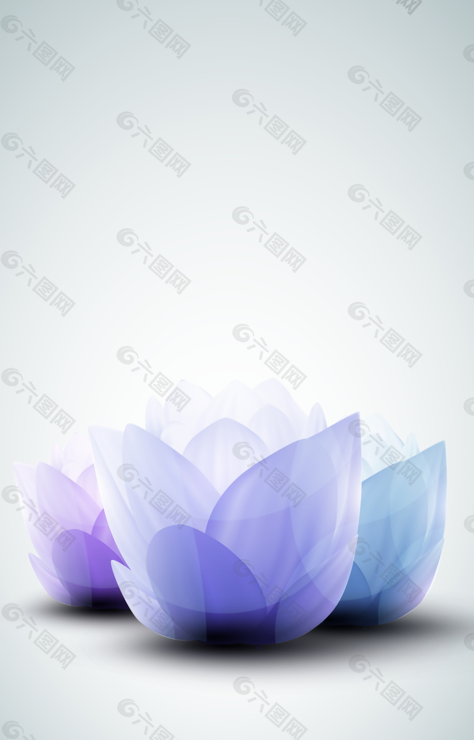 彩色莲花背景素材