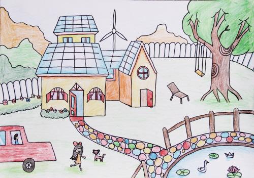 理想的居住环境简笔画