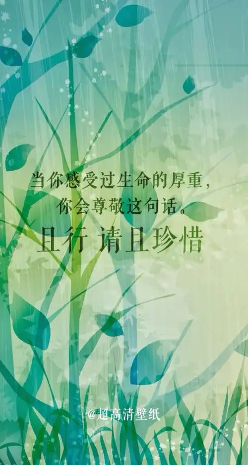 文字文艺iphone壁纸且行且珍惜