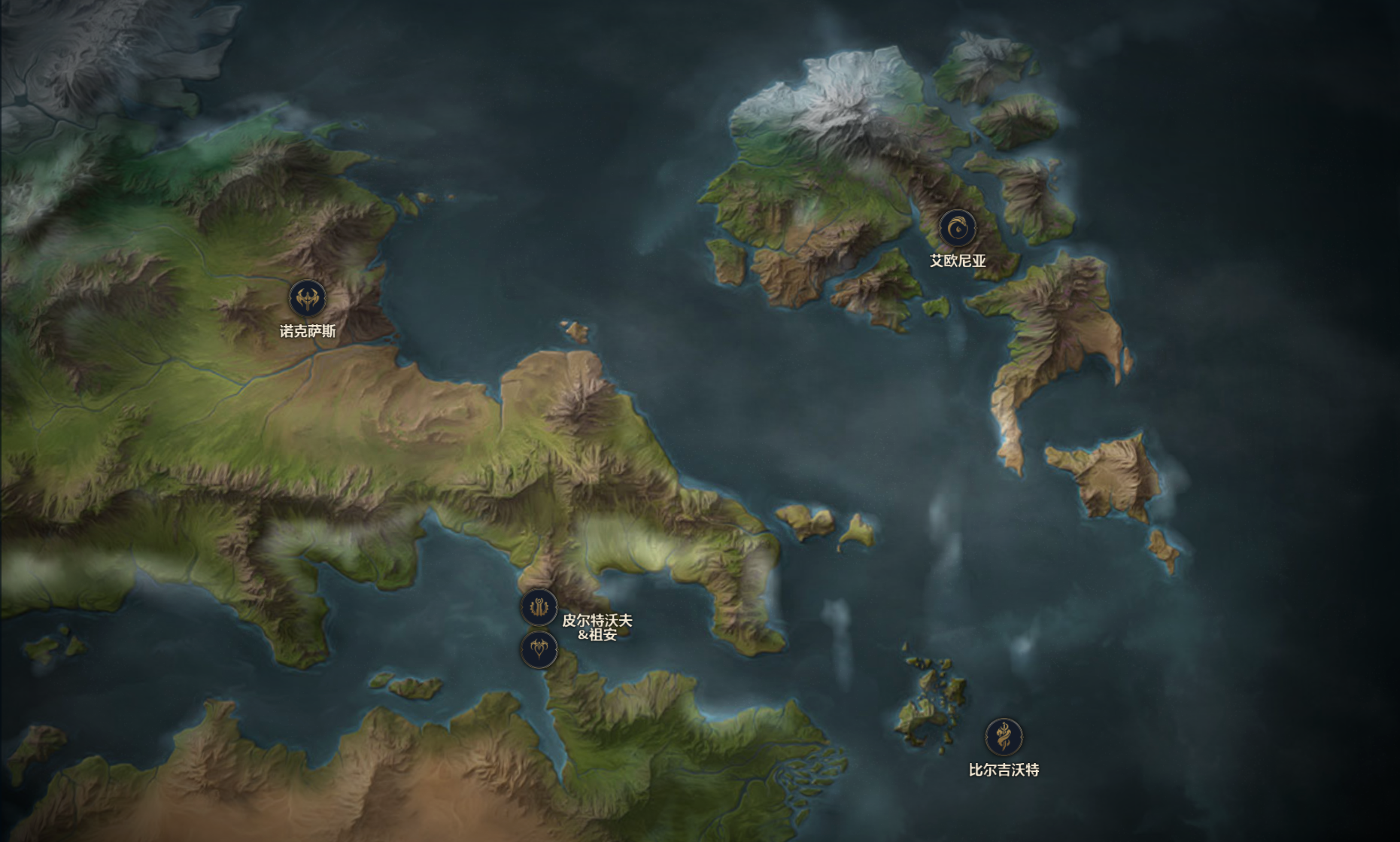 大陆首页现已在英雄联盟宇宙官网发布符文之地互动地图一个广袤无垠的