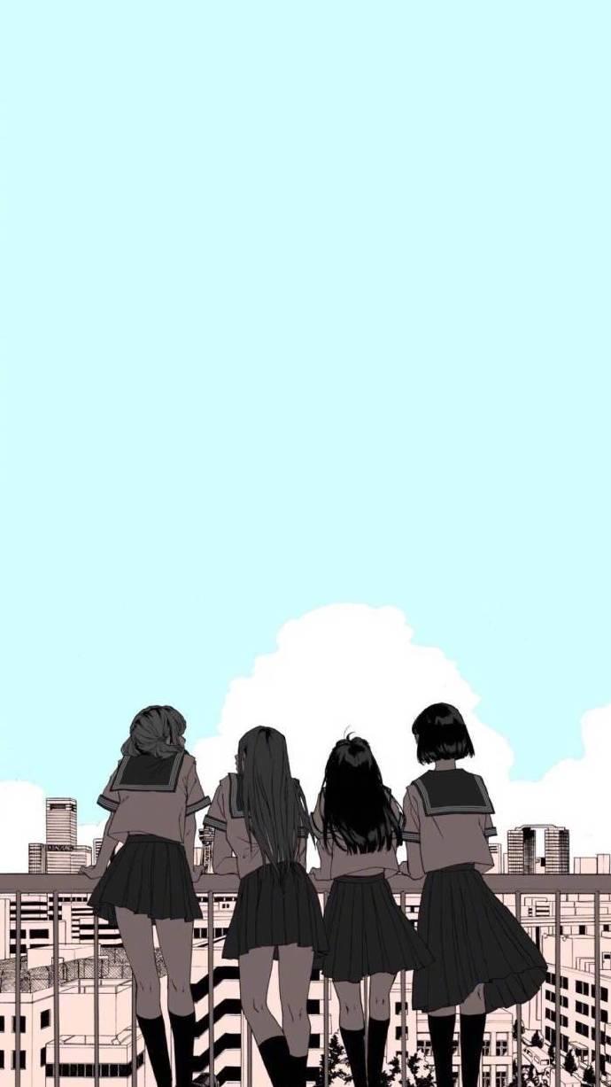 闺蜜姐妹系列壁纸点赞友谊长存