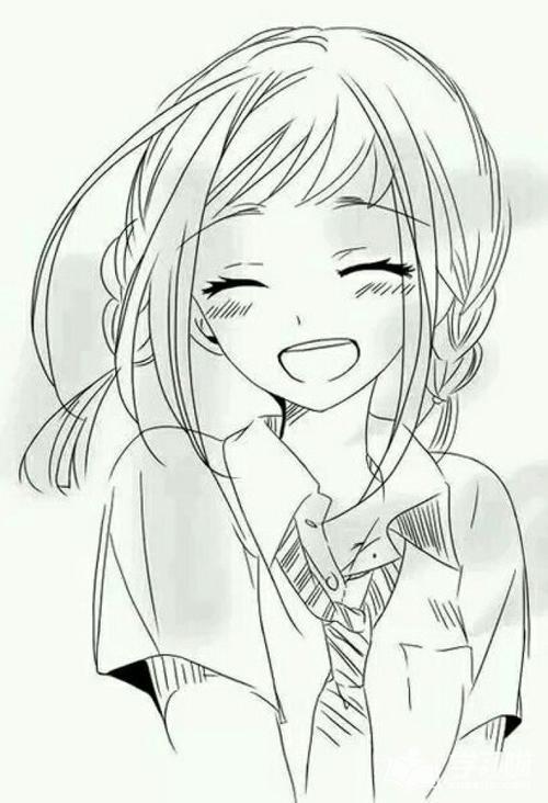 动漫人物女生铅笔素描图片手简笔画素描铅笔漫画女孩图片铅笔漫画女孩