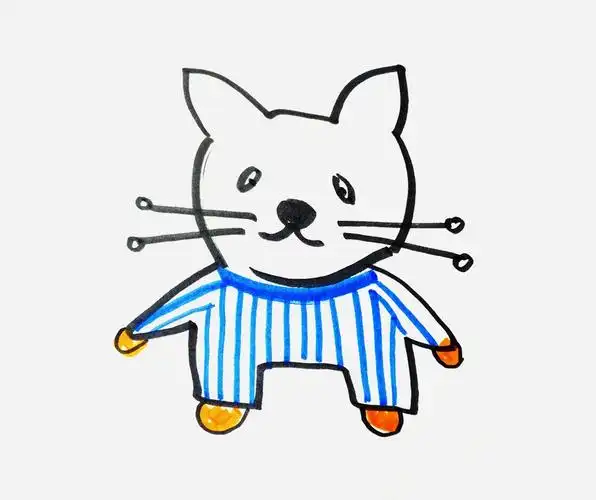 幼儿园儿童简单简笔画图片大全萌哒哒的卡通老鼠的简笔画画法