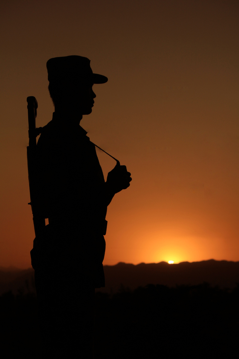 夕阳下的哨兵