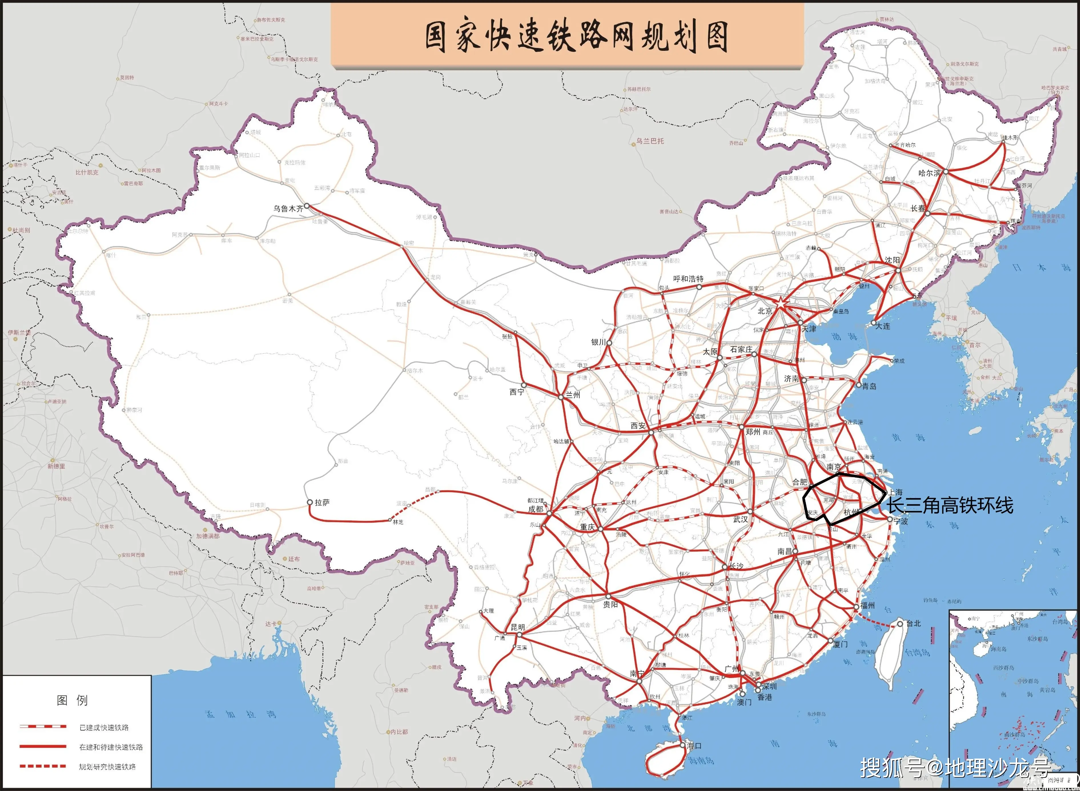 长三角高铁环线在中国铁路网中的位置长江三角洲地区区域图随着社会