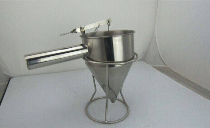 不锈钢章鱼漏斗小丸子工具锥形漏斗做奶油蛋糕尖嘴漏斗送架子包邮