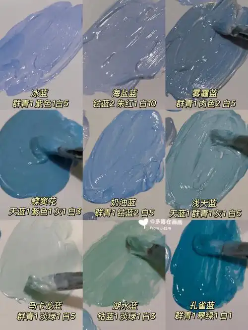 可盐可甜高级感蓝色系调色教程干货