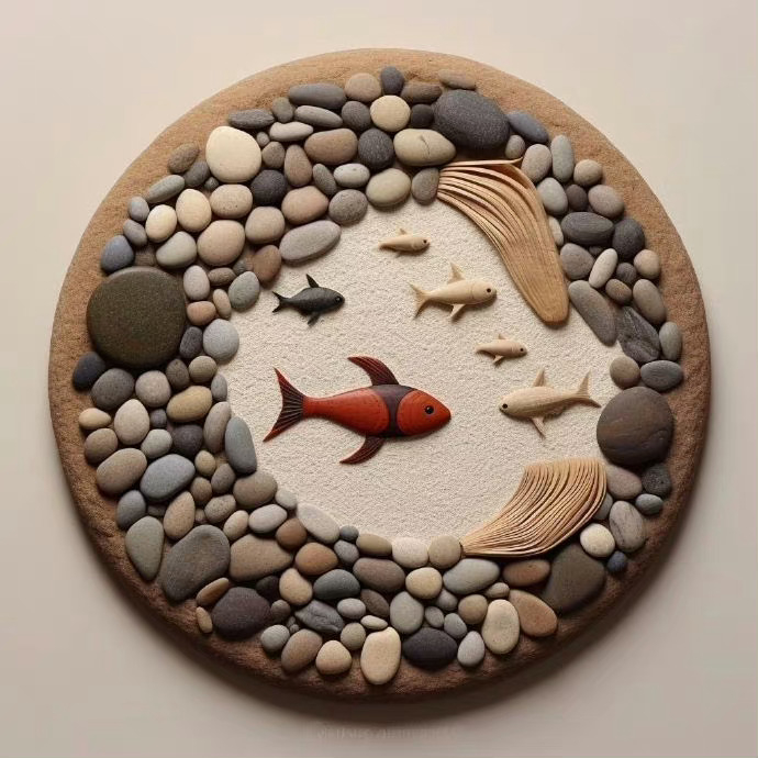 来自艺术家sharonnowlan676767鹅卵石拼画作品