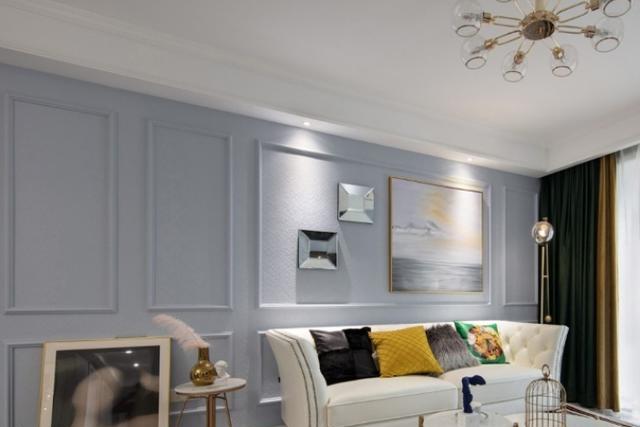 客厅装修别做吊顶了这样用石膏线打一圈简约大气还百搭