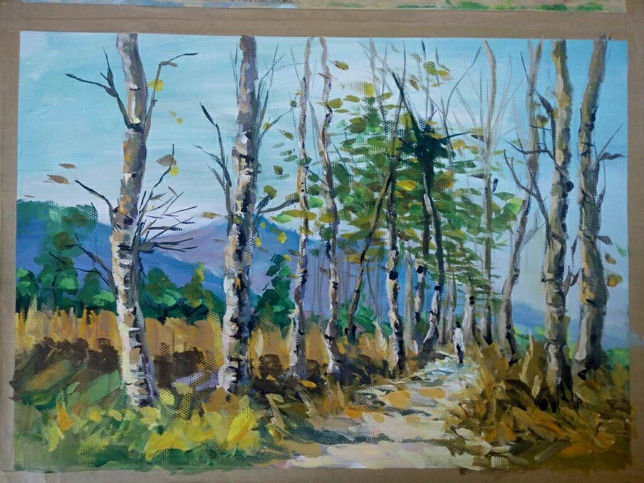 水粉风景画练习