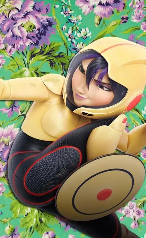 超能陆战队全角色鲜花手机壁纸