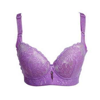 馨雅丽内衣绚丽刺绣远红外线调整型文胸060 紫色 75b/34b