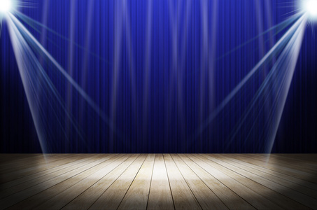 作为背景舞台灯光粉红色的紫色聚光灯, 通过 dar 一定舞台灯光效果