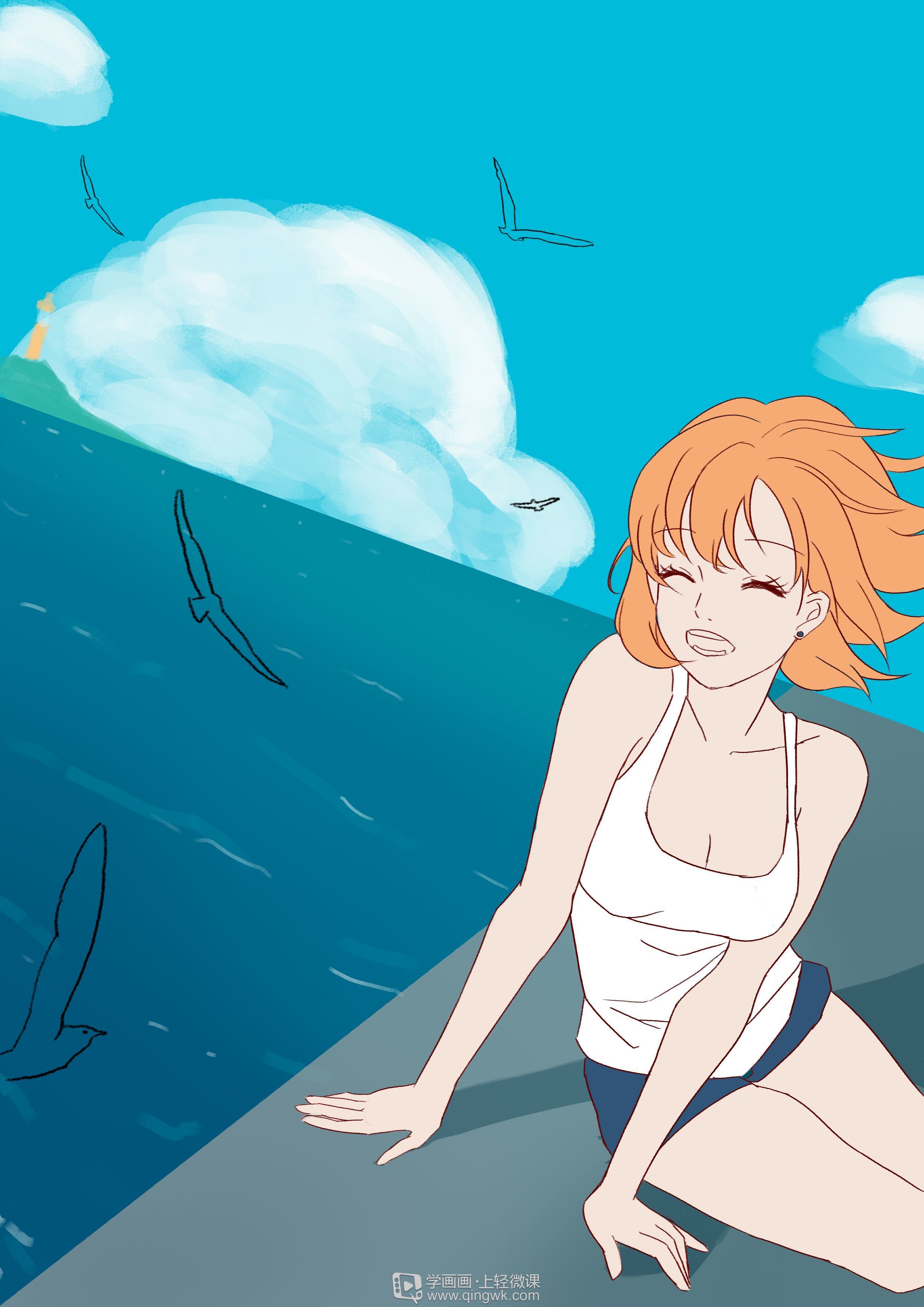 《构图练习之草稿绘制—动漫人物构图基础的练习》by 西红柿