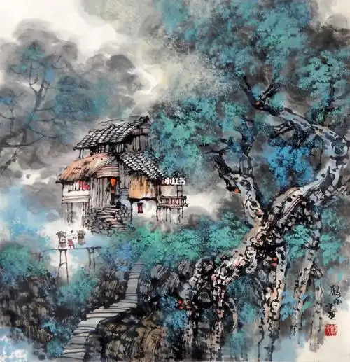 怎么画山水画怎么画山水画简单又好看