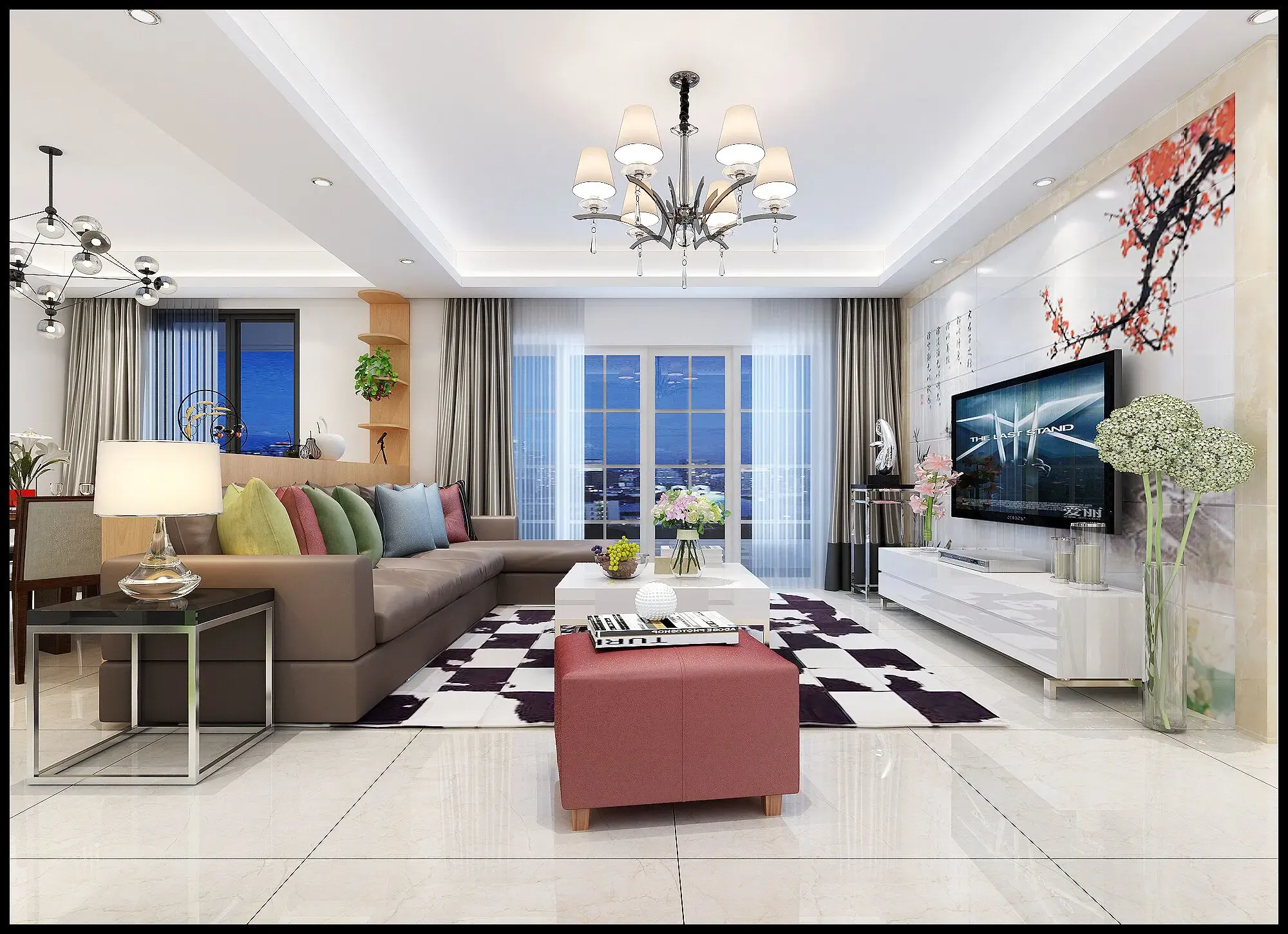 现代简约四居室120平米6万-中海国际社区装修案例-南宁房天下家居装修