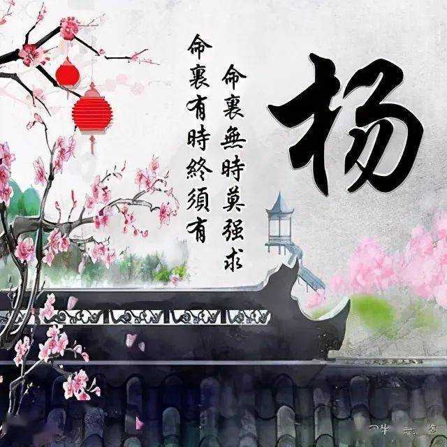 【每日一姓】百家姓,姓氏头像之杨