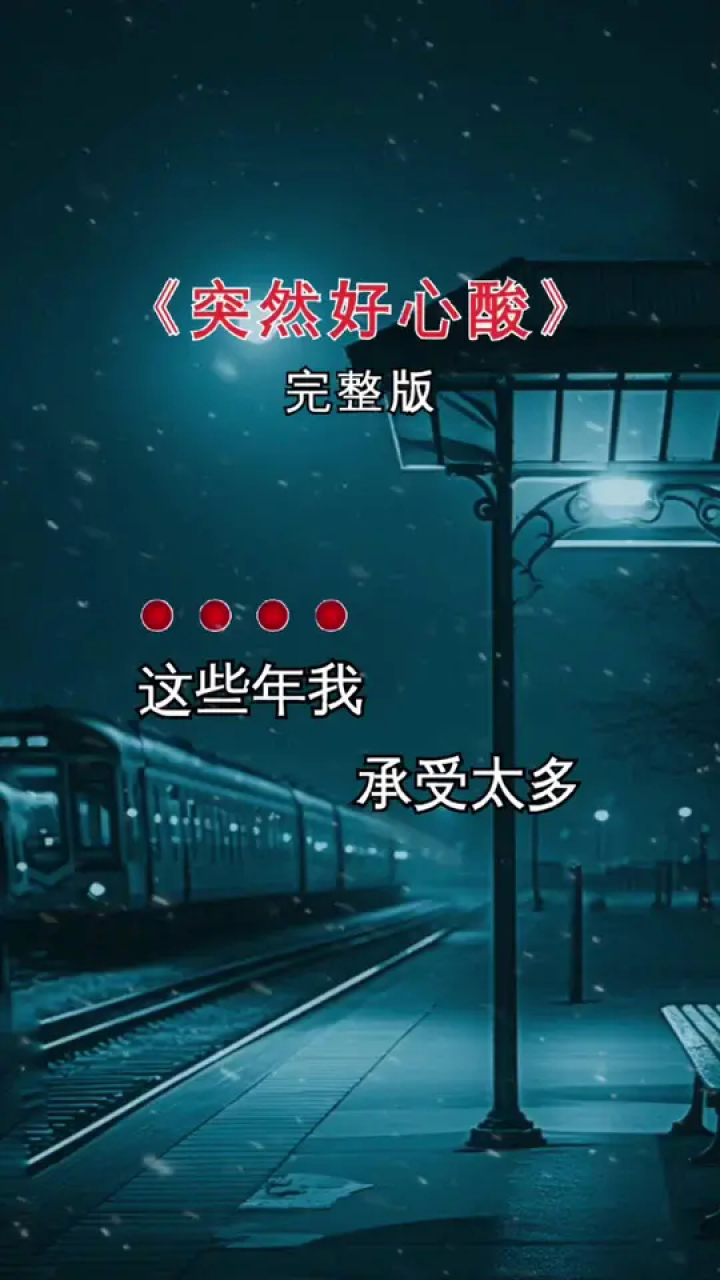 突然好心酸#伤感音乐 #歌词句句入心 #说不出的心酸 #说不出的或许都