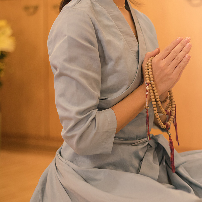 观照原创设计六道木佛珠手串紫金简约禅意修行佛珠