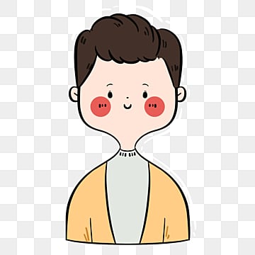 棕色短发可爱男生 免费png和psd图片素材