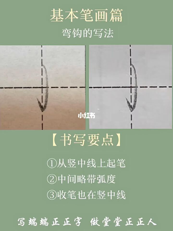 硬笔书法基础笔画第十五讲弯钩
