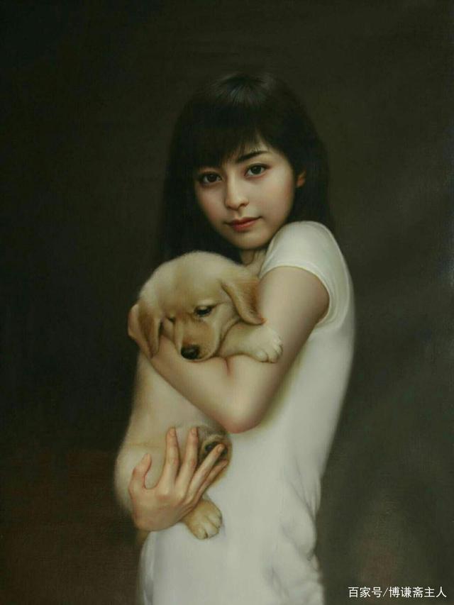 一组中式风格的女性人物油画作品欣赏