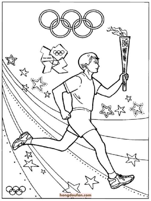 奥运会海报简笔画完成怎么教没有绘画基础的儿童简单画奥运五环简笔画