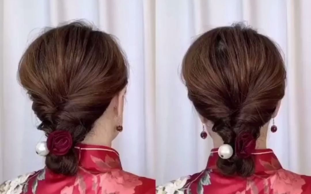 编发发型教程,喜欢穿旗袍的看过来,学会的给我点个