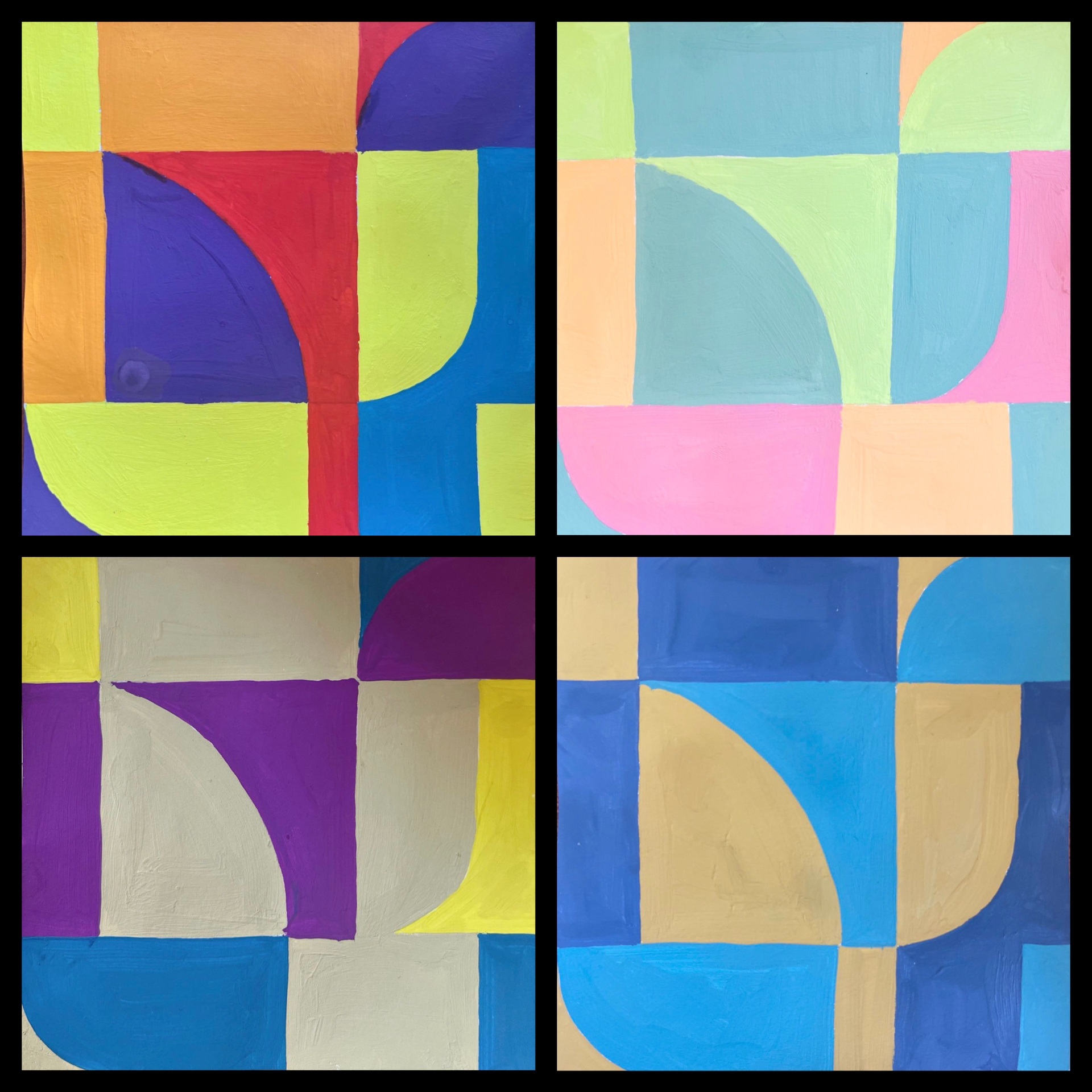 色彩构成(明度,纯度推移 纯度对比等)