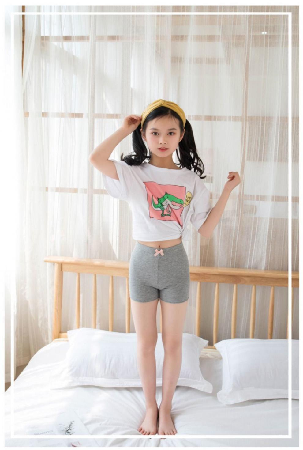 女童安全裤夏季新款适合717岁小女孩穿的薄款透气打底短裤中大童防