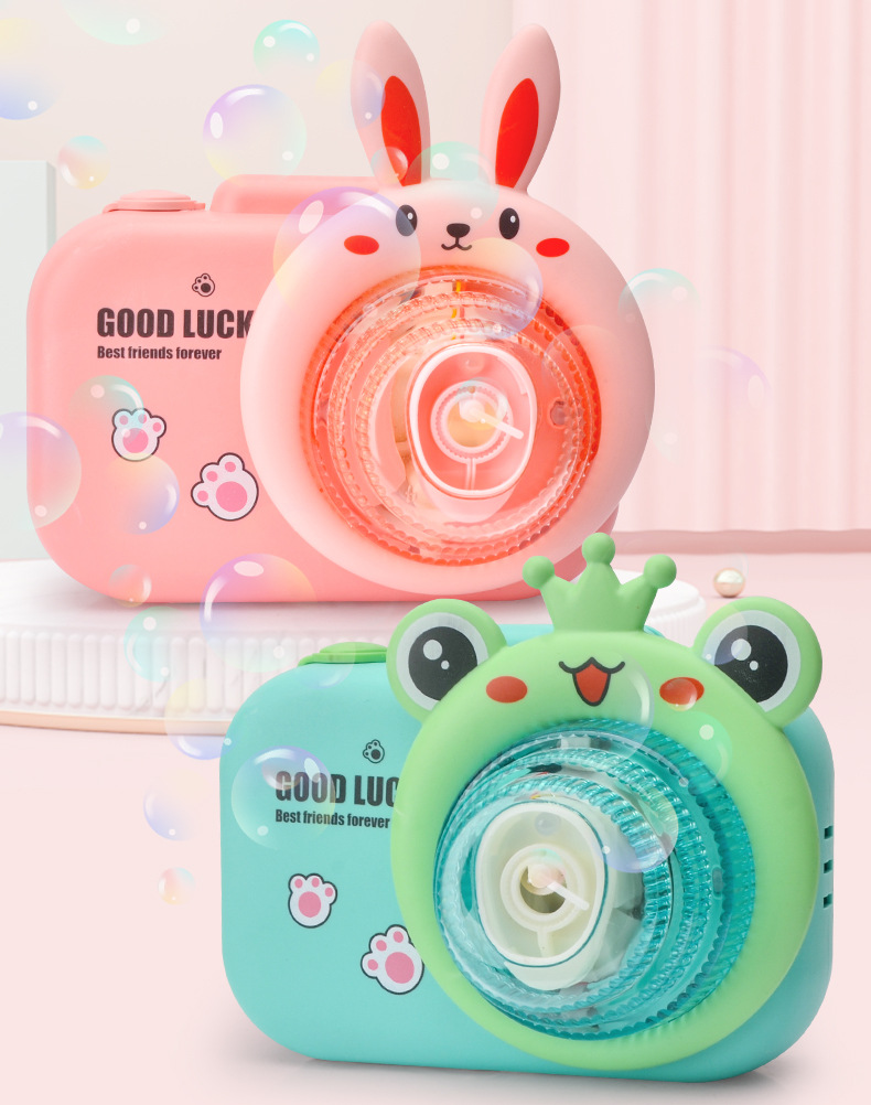 抖音同款全自动泡泡机儿童电动吹泡泡玩具男孩卡通泡泡照相机批发