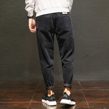 罗卜裤男士灯芯绒裤子韩版百搭加大码直筒宽松秋装季休闲长裤哈伦萝卜