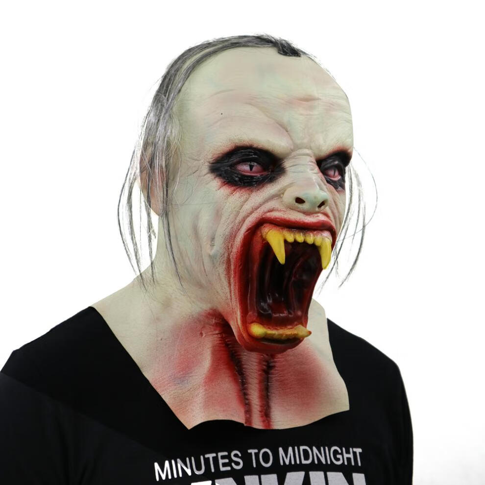 万圣节鬼脸吓人面具成人恐怖丧尸僵尸鬼舞乳胶修女女巫抖音整蛊 青年