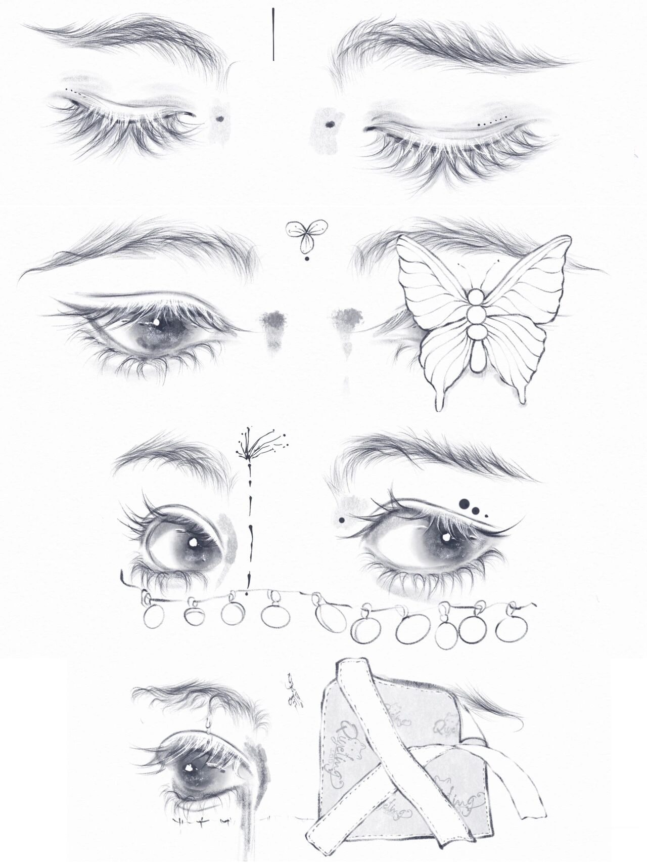 古风眼睛步骤分享9,画到我已经乱画了