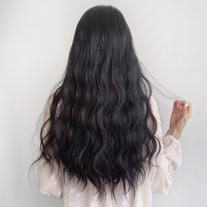 水波纹一片式无痕大波浪长卷发 u型隐形接发片假发女中长发假发片