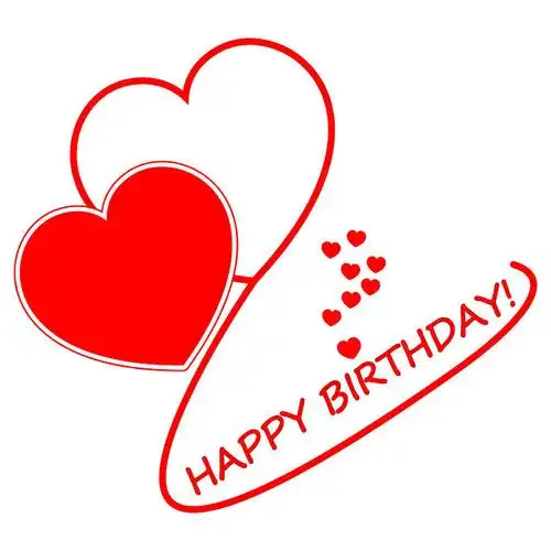 版权信息标题:生日快乐,卡,红色,心形,插画英文:happy birthday card