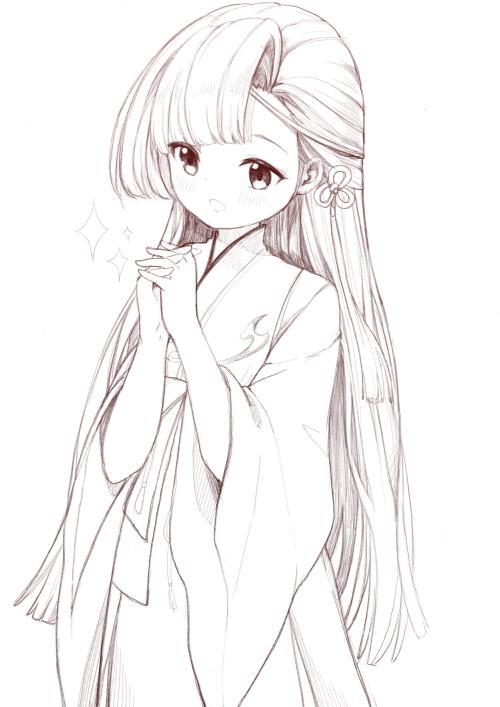 少女动漫人物怎么画简笔画简单又漂亮全身简笔画|卡通小姐姐可爱头像